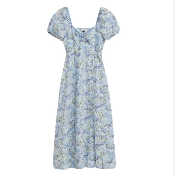 & Other Stories Light Blue Floral Maxi Dress - Picture 3 of 4